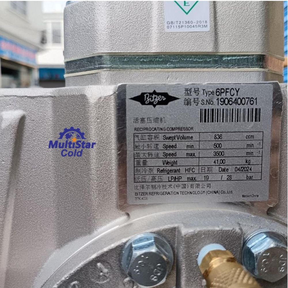 BITZER 6PFCY Bus AC Compressor – 6-Cylinder 836cc Open Drive