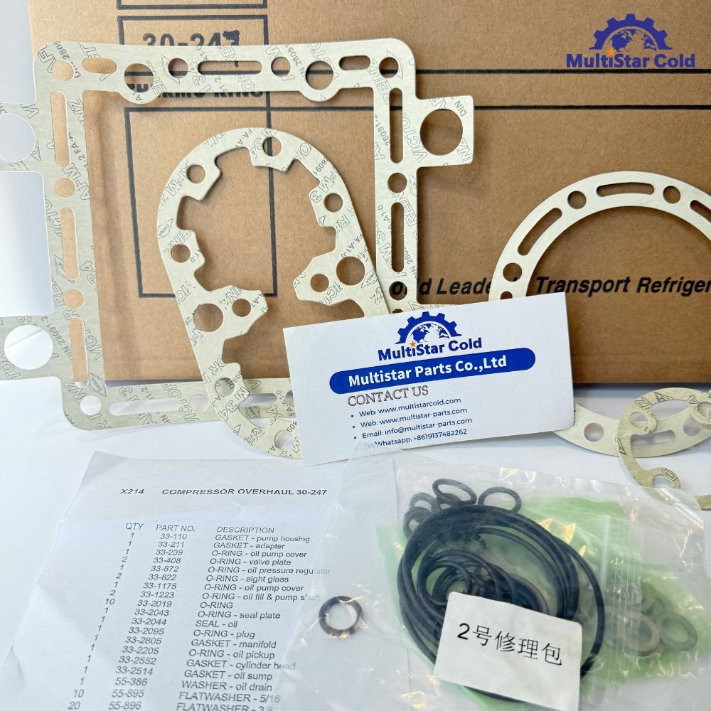 Thermo King Compressor Gasket Set 30-0247 – Complete Overhaul Kit for X214 D214