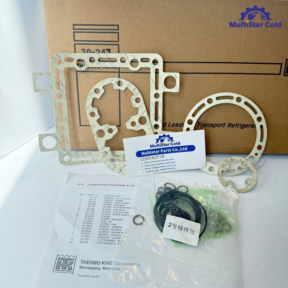 Thermo King Compressor Gasket Set 30-0247 – Complete Overhaul Kit for X214 D214